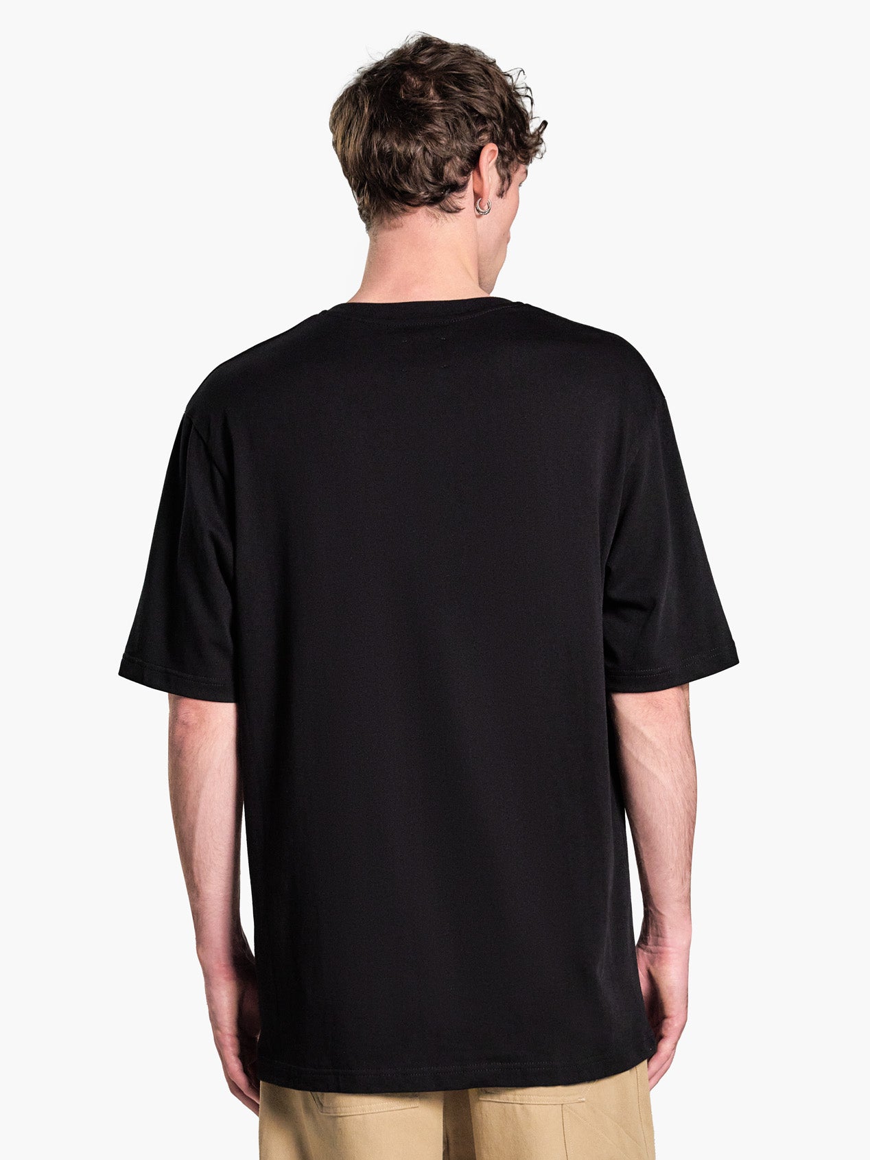 OVERLAP COLLAR T-SHIRT BLACK