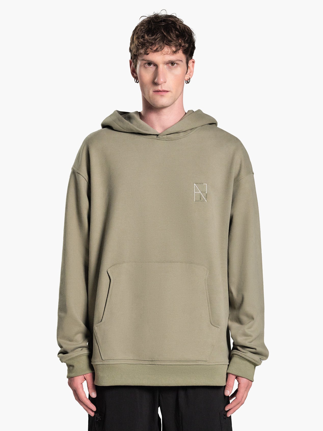 TRAPEZOID HOODIE "FORMAT" GREEN