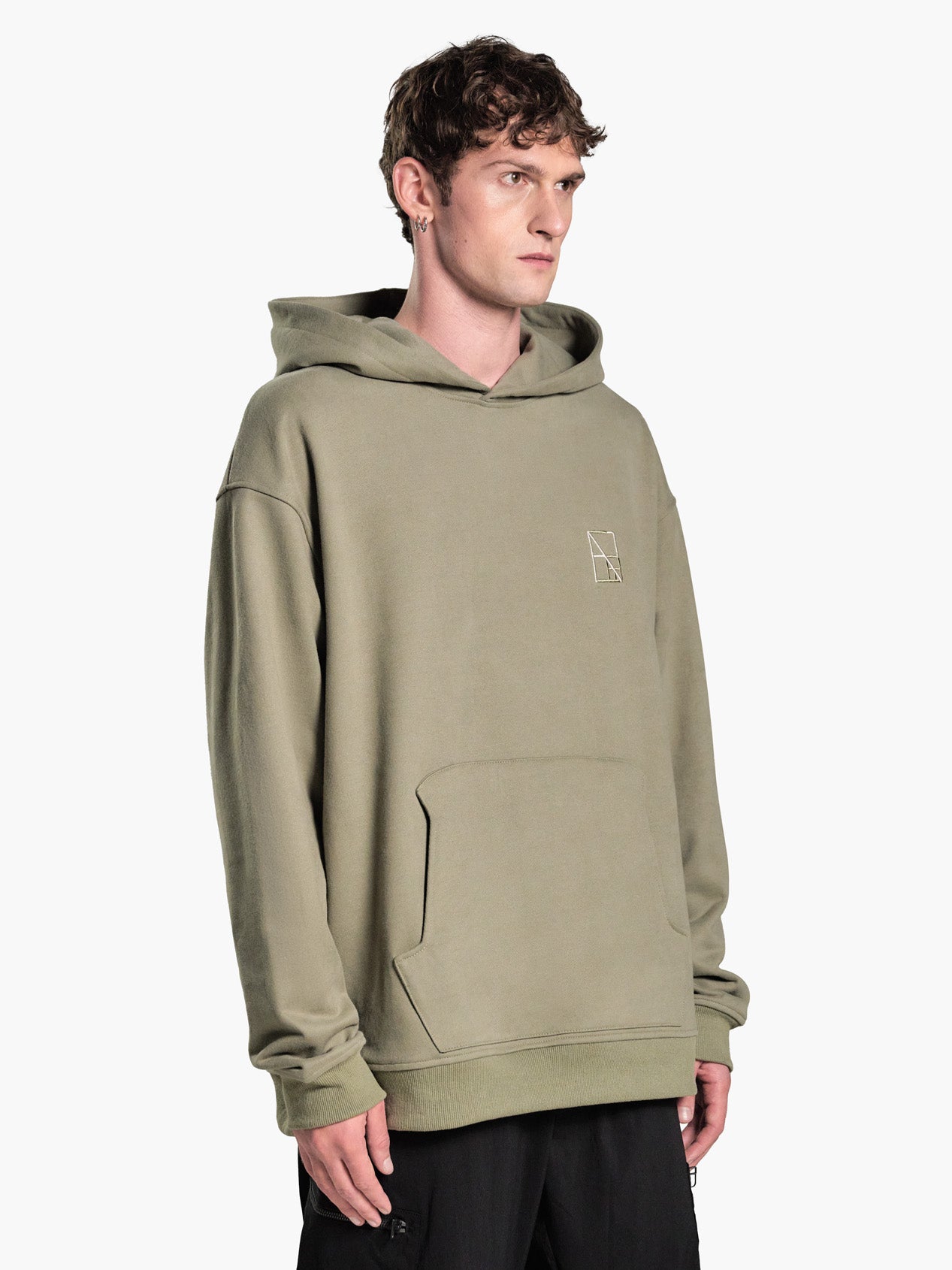 TRAPEZOID HOODIE "FORMAT" GREEN