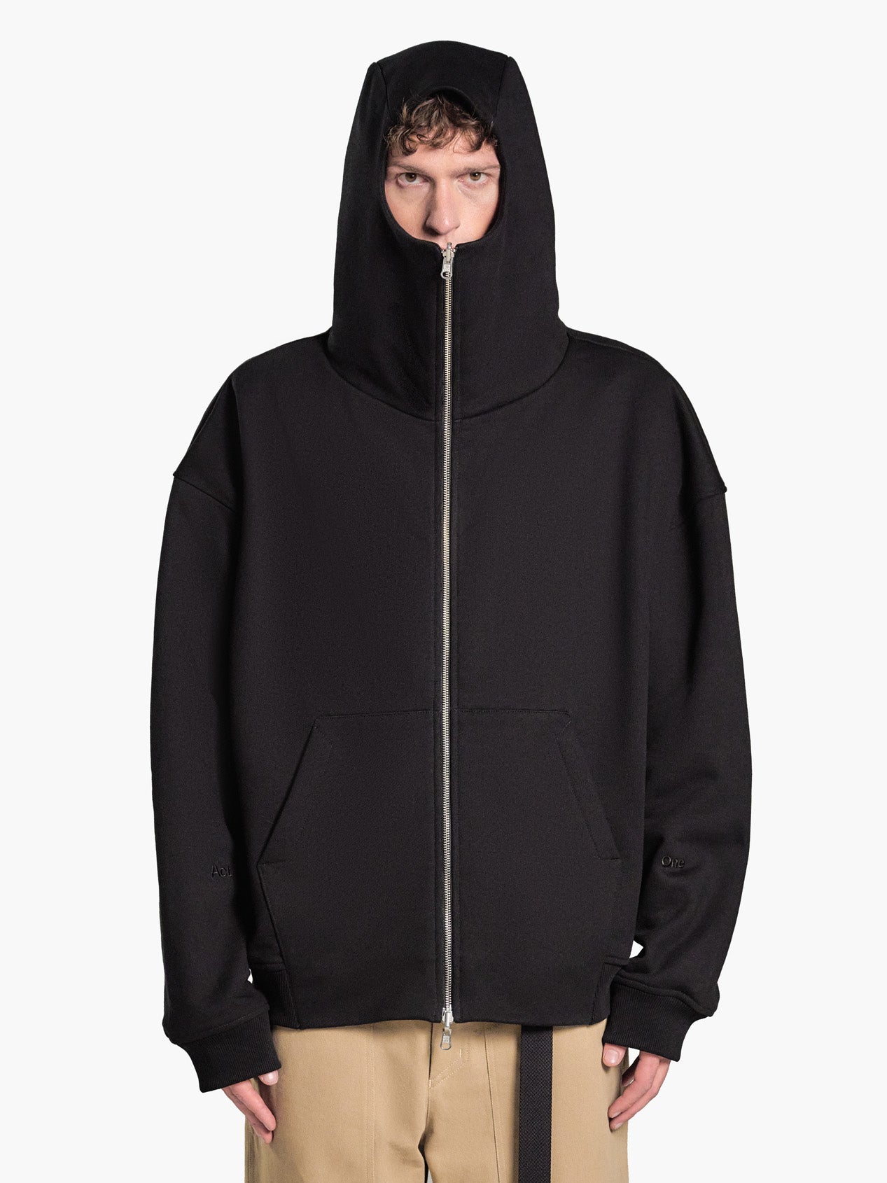 FULL ZIP OVERSIZED HOODIE BLACK