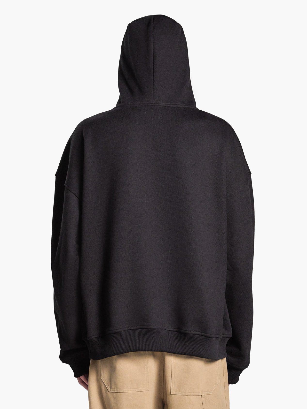 FULL ZIP OVERSIZED HOODIE BLACK