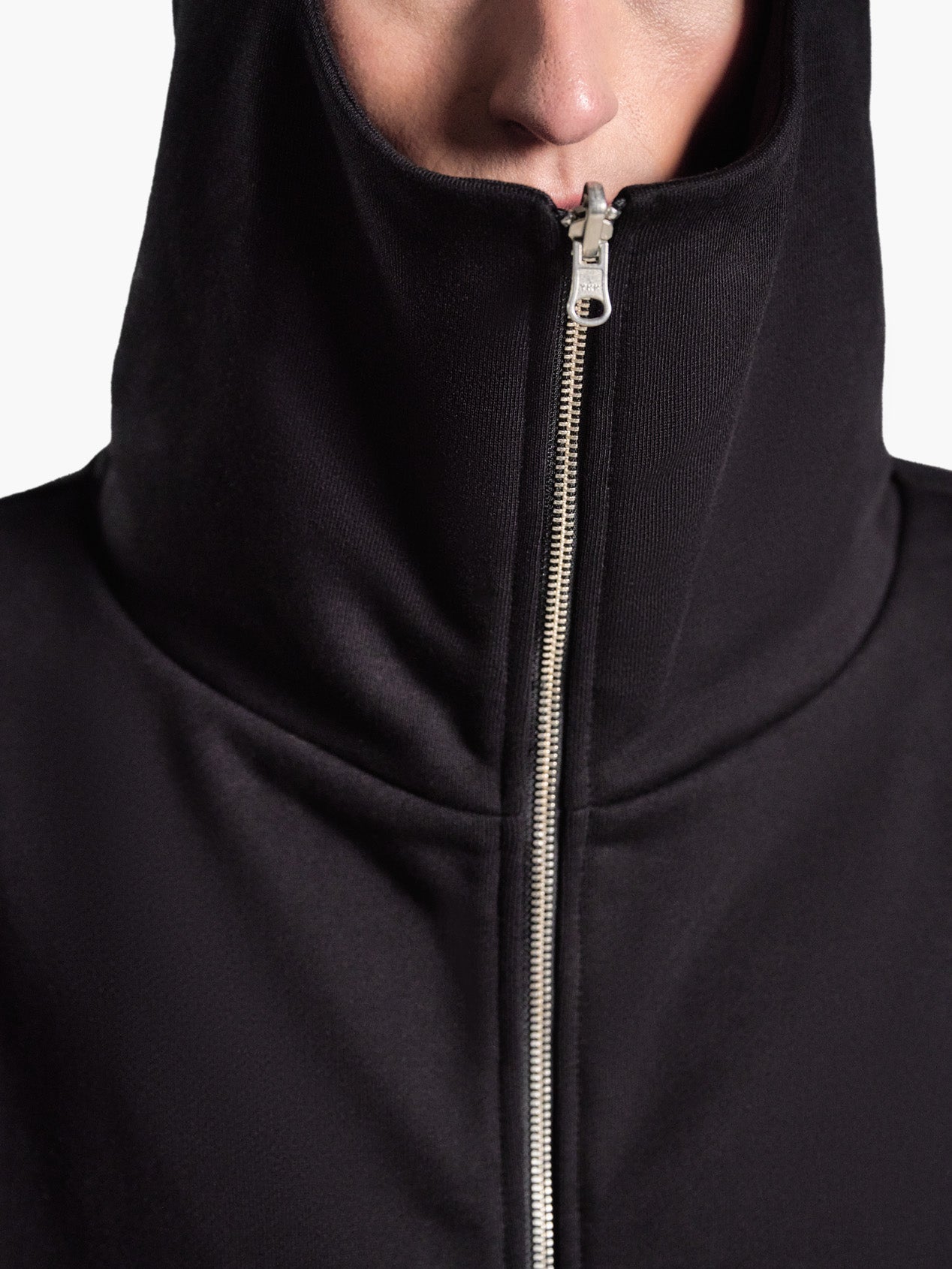 Full zip oversized hoodie black
