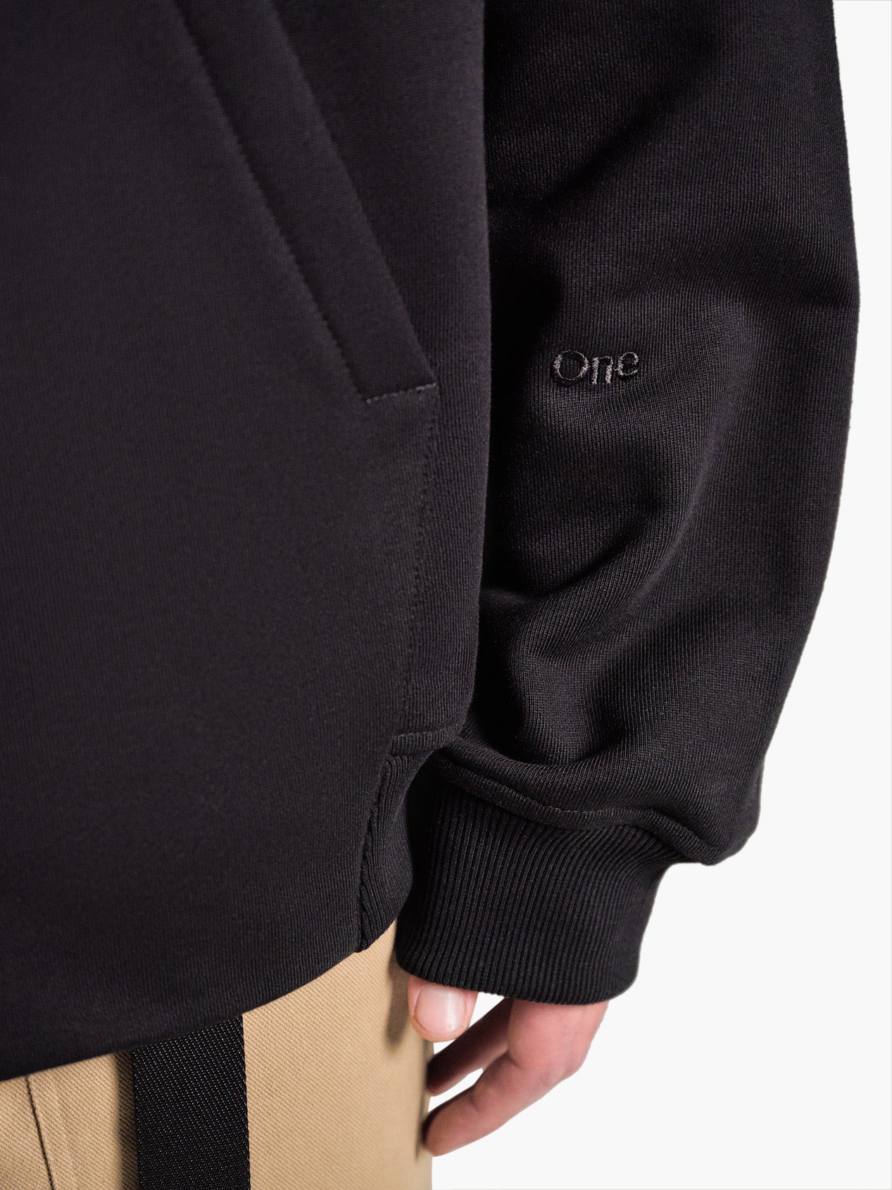 FULL ZIP OVERSIZED HOODIE BLACK