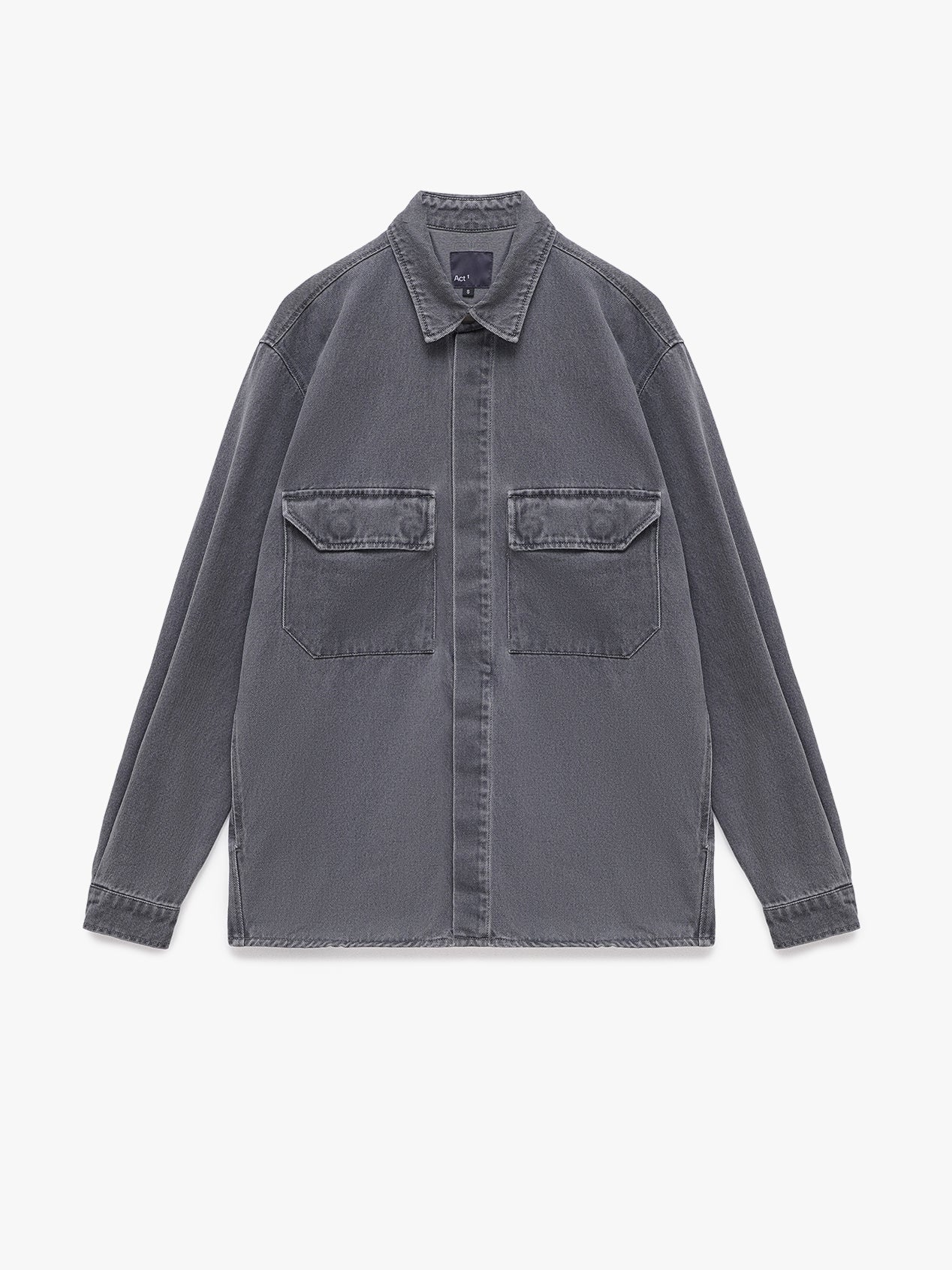 BEVEL DENIM OVERSHIRT TA24 GRAY