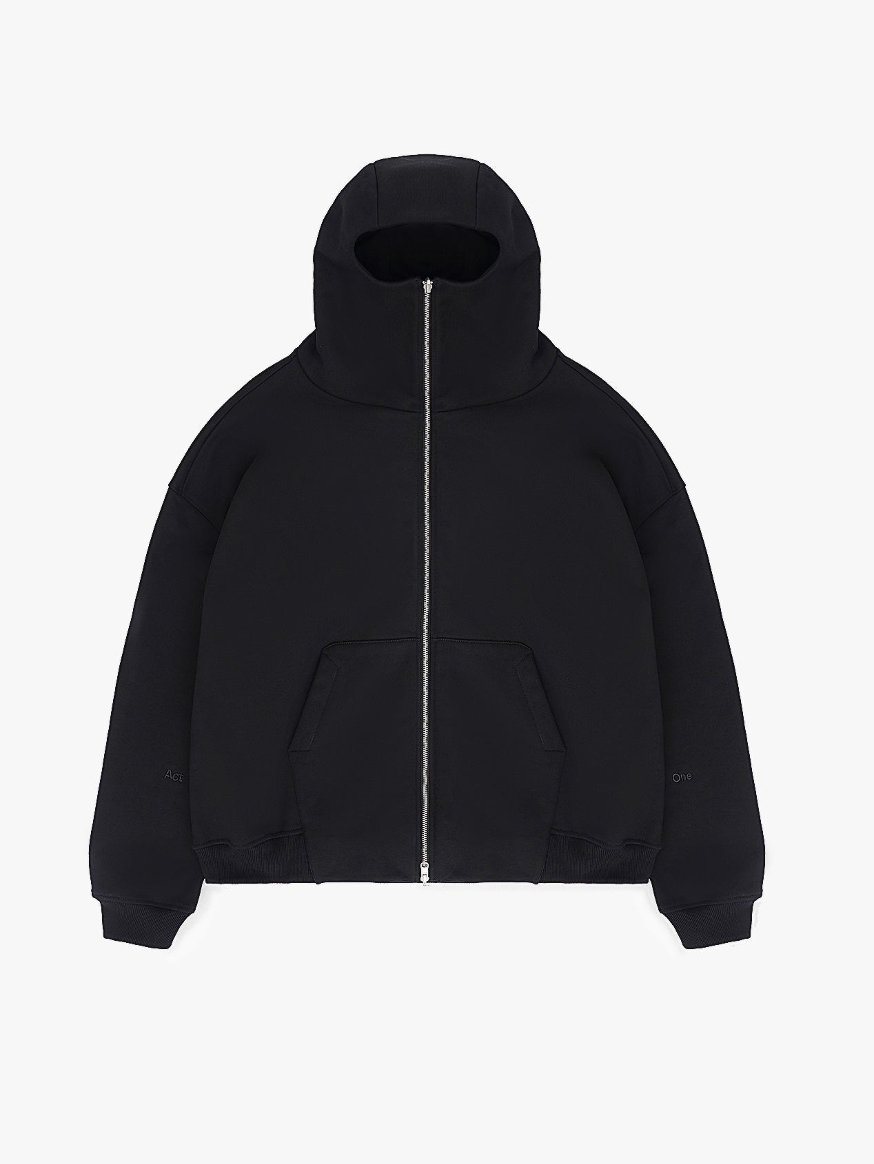 FULL ZIP OVERSIZED HOODIE BLACK