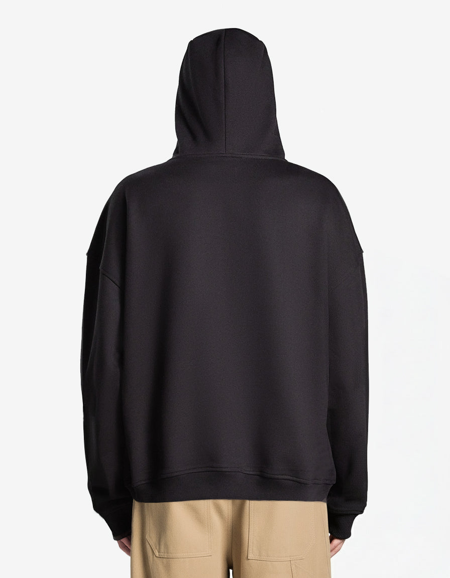 Full zip oversized hoodie black